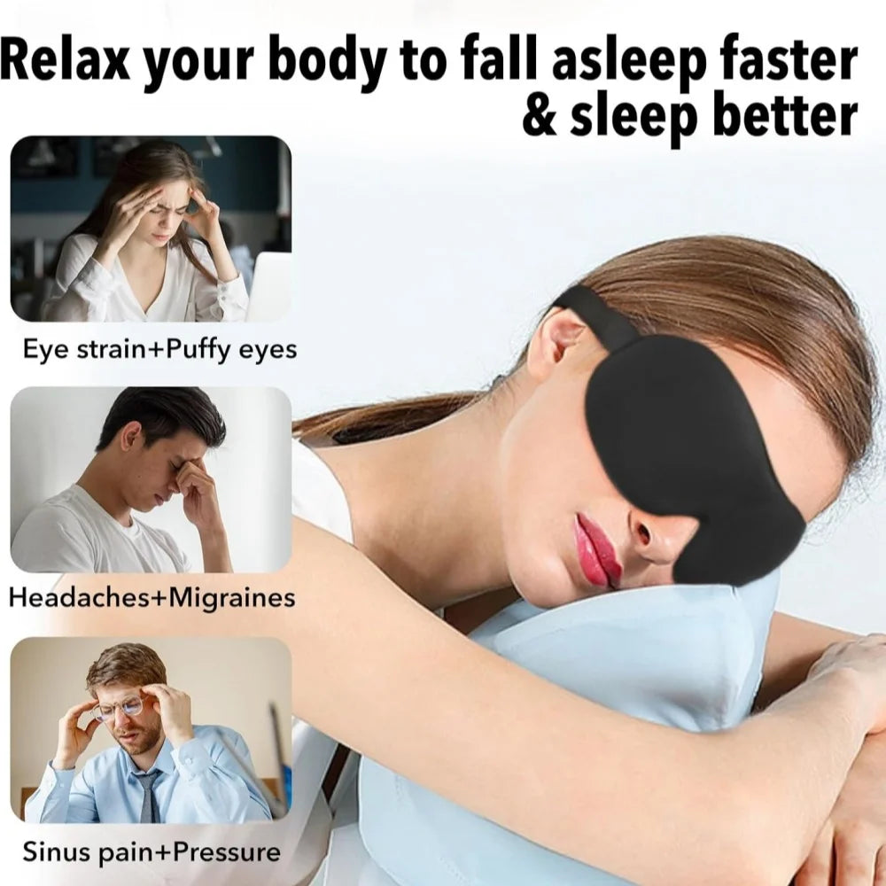3D Sleep Mask Blindfold Sleeping Aid Soft Memory Foam Eye mask for Sleeping Travel Blockout Light Slaapmasker Eye Cover Quick Pick Grocers
