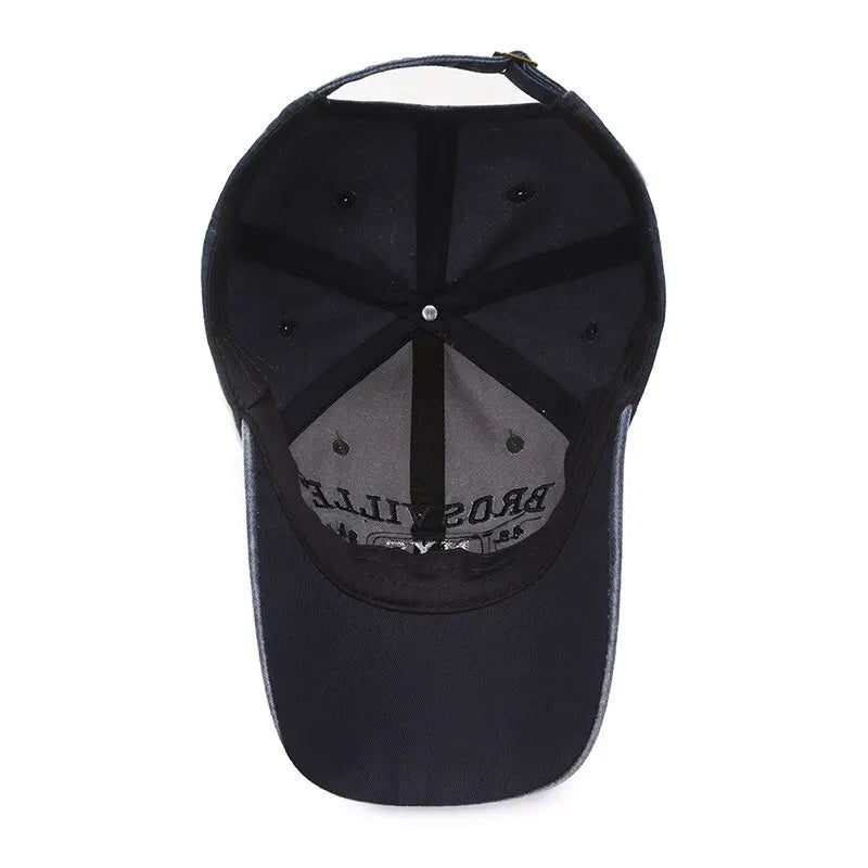 Four Seasons Men's Baseball Cap Casual Wash Embroidered Cap Curved Brim Bowler Sun Hat Official Website Quick Pick Grocers