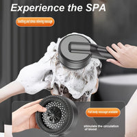4 Modes Self-cleaning Shower Head with Silicone Brush One-Key Stop Water Massage High Pressure ABS Showerhead with Filter Quick Pick Grocers