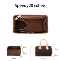 WUTA Felt Insert Bag Organizer For LV Speedy 20 25 30 35 Flap Handbag Inner Bag Makeup Travel Purse Storage Tote Bag Accessories Quick Pick Grocers