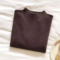 Women's Casual Vintage Knitted Long Sleeve Pullovers 2026 Autumn Winter Fashion Turtleneck Ladies Solid Sweater Woman clothing Quick Pick Grocers