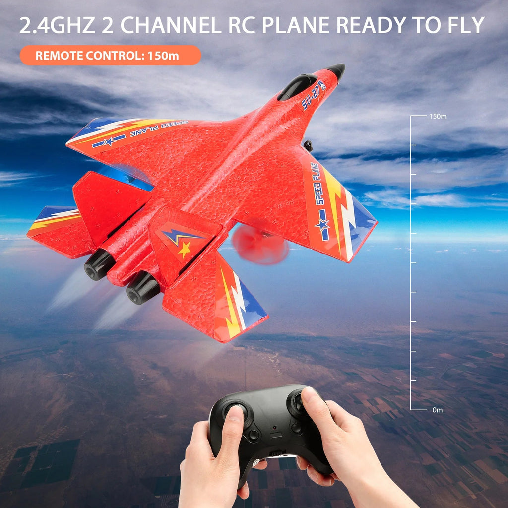 RC Plane SU-27 Aircraft Remote Control Helicopter 2.4G Airplane EPP Foam RC Vertical Plane Children Toys Gifts Econic Blanks