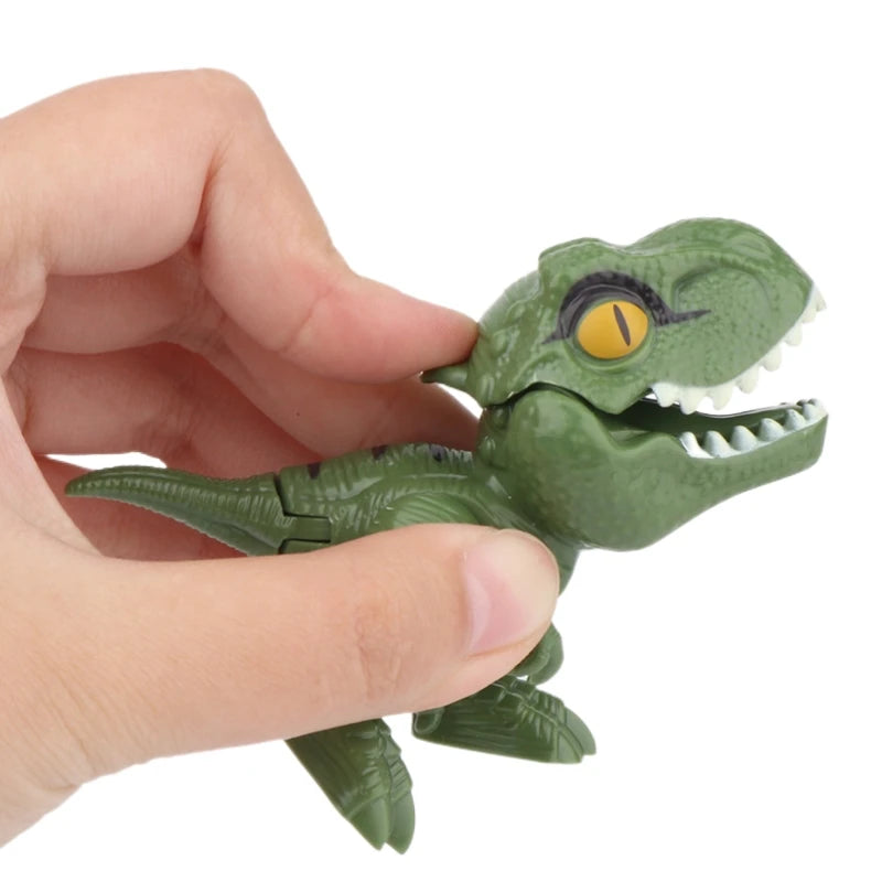 Jurassic Finger Dinosaur Triceratops Tyrannosaurus Model Toys for Kids Creative Finger Biting Dinosaurs Interactive Toy Boy Gift Quick Pick Grocers