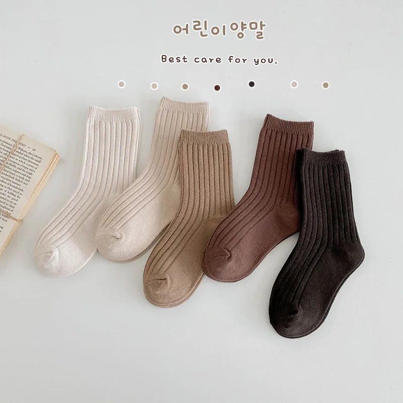 5 Pairs/Lot Children Socks Boy Girl Cotton Fashion Breathable Socks Four Seasons High Quality 1-12 Years Kids Birthday Gift Quick Pick Grocers