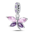 Original 925 Sterling Silver Colorful Butterfly Charms Beads Pendants Fit S925 Bracelet Necklace Fine DIY Birthday Jewelry Econic Blanks