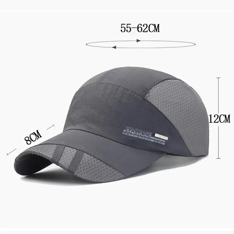 The New Spring Sun Hat Outdoor Travel Baseball Cap Sports Breathable Hat Screening Speed Dry Hat Quick Pick Grocers