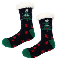 Christmas Gift Slipper Socks Women Thermal Winter Warm Plush Non slip Grip Sleeping Floor Short Sock Fuzzy Fluffy Female Cartoon Quick Pick Grocers
