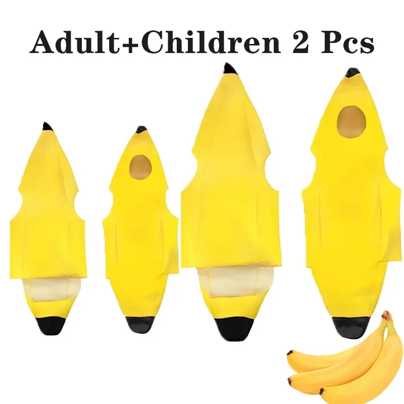 Child/Adult Banana Cosplay Halloween Christmas  Costumes Performance Costume Fruit Banana Costume Performance  Costume Quick Pick Grocers