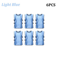 6PCS Soccer Pinnies Quick Drying Football Team Jerseys Sports Soccer Team Training Practice Youth Adult Basketball Sports Vest Quick Pick Grocers
