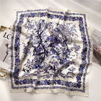 2025 New Fashion 70X70cmPrinted Women's Scarf Pashmina Silk Scarf Square Shawl Decorative Headband Neck Luxury Design Bandana Quick Pick Grocers