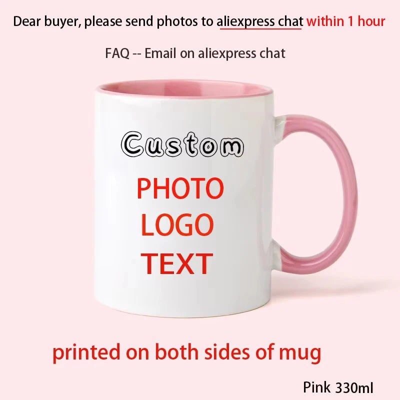 Personalised Your Photo Mug, Custom NAME IMAGE  Cup,Customize Coffee Mugs, Tea Cups, Mothers' day, Fathers' day Wedding Gift Quick Pick Grocers