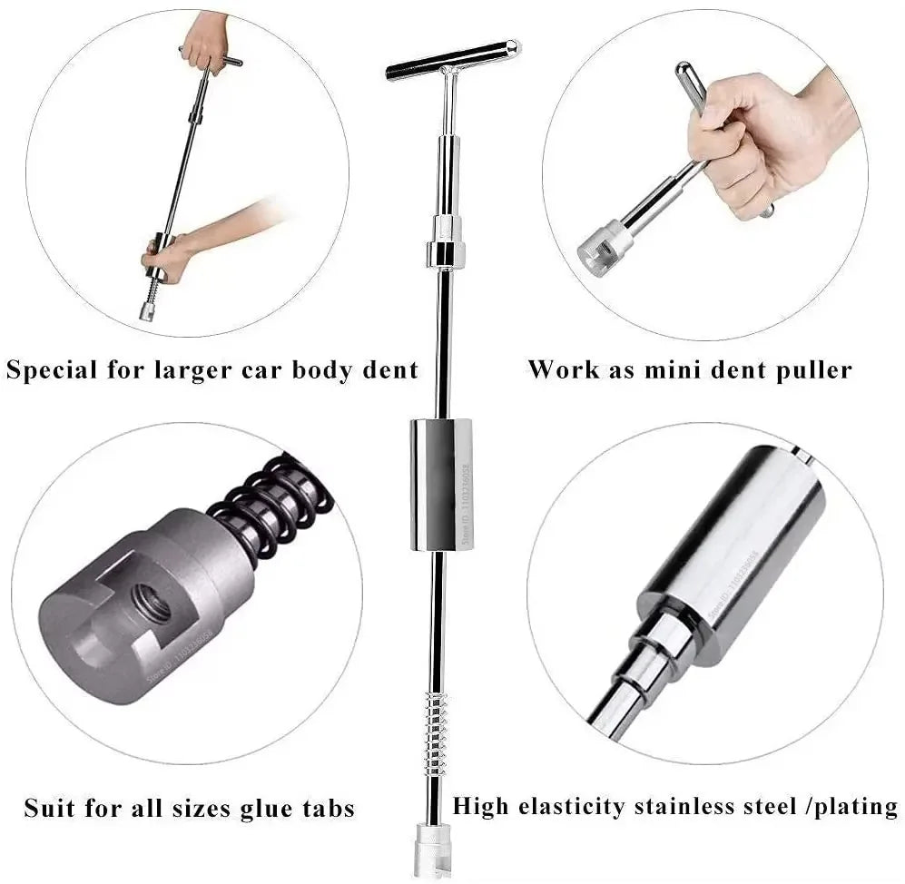 PWS Car Dent Repair Tools Puller Removal Kit Slide Hammer Reverse Hammer Tool Body Suction Cup Adhesive Blue Glue Tabs Quick Pick Grocers