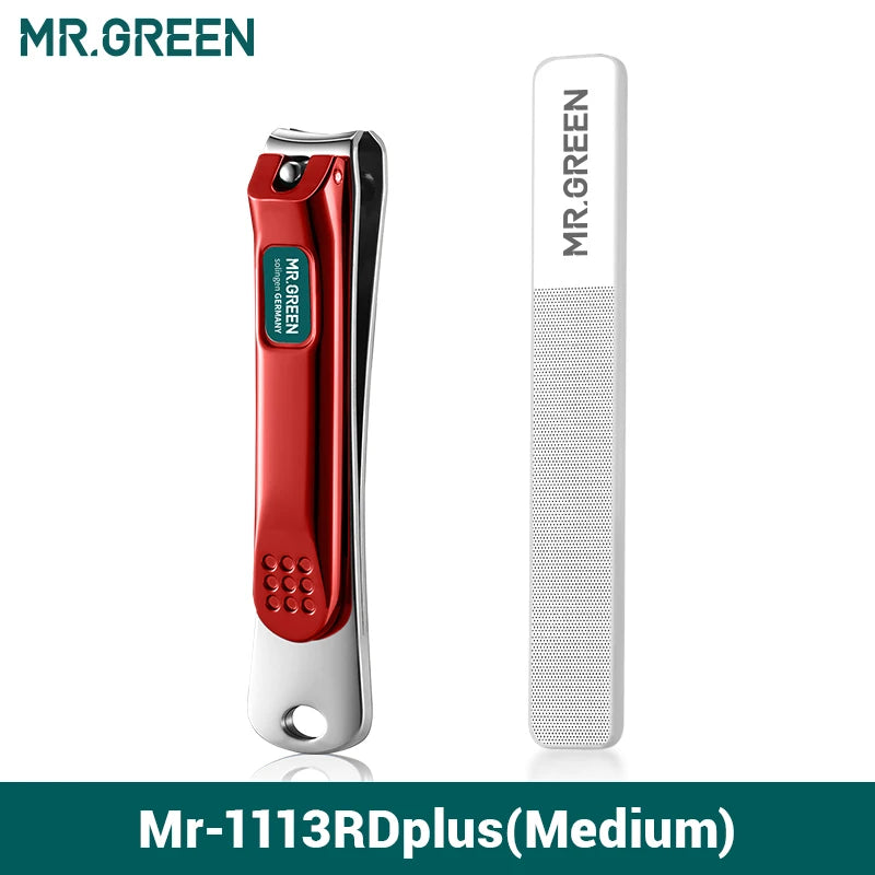 MR.GREEN Nail Clippers Stainless Steel Curved blade Clipper Fingernail Scissors Cutter Manicure tools trimmer with nail files Purest Peak