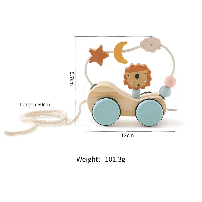Wooden Train Birthday Toy  Montessori Toys Baby Educational Toys  Wooden Trolley  Baby Learning Toys  Number Of Wood Baby's Toys Purest Peak