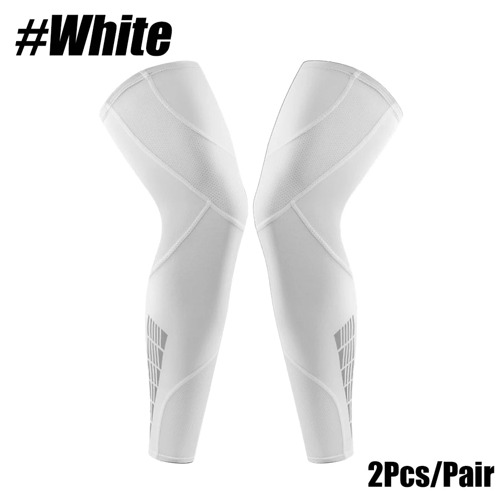 1 Pair Sports Leg Sleeves, Full Leg Compression Sleeve for Men and Women, Long Knee Sleeve with Anti-slip Silicone Strips Quick Pick Grocers