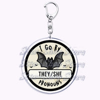 Cute Lgbt Halloween Keychain for Accessories Bag Gay Pride Lgbtq Spooky Ghost Lesbian Keyring Jewelry Rainbow Fans Friends Gifts Quick Pick Grocers