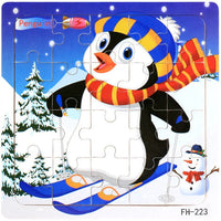 New 20 Piece Wooden 3d Puzzle Cartoon Animal Vehicle Jigsaw Puzzle Montessori Educational Toys For Kids 3-6 Years Old Quick Pick Grocers