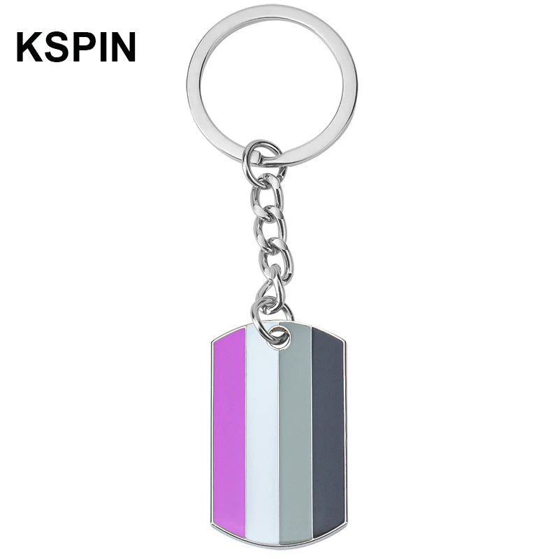 Progress Transgender Rainbow Pansexual pride Genderqueer pride Asexual Metal Key Ring Key Chain For Women Jewelry Quick Pick Grocers