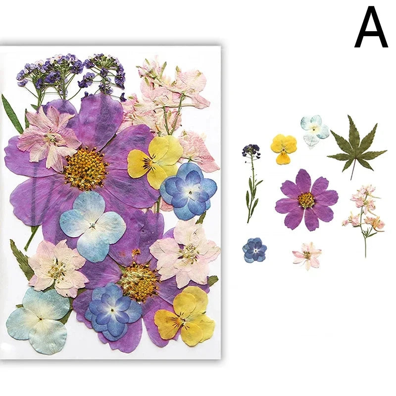 For Fun DIY Embossed Dried Flower Resin Fillings Real Flower for Home Decoration Nail Art Handicrafts Jewelry Making Crafts Econic Blanks