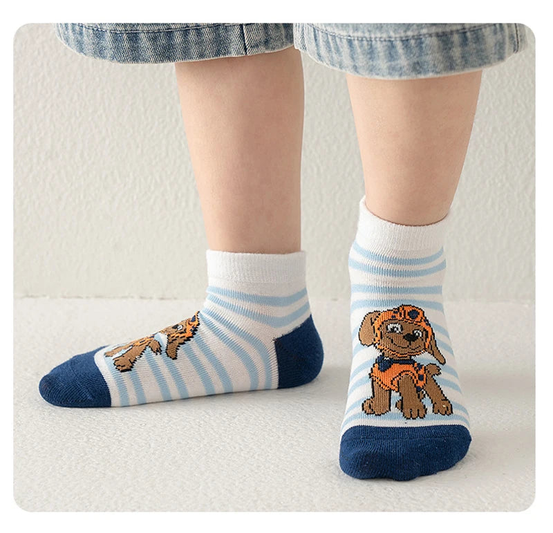 5 Pairs Paw Patrol Kids Socks Cotton Boys Cute Cartoon Socks for Children Baby Casual Socks Spring and Summer Boys Socks Quick Pick Grocers