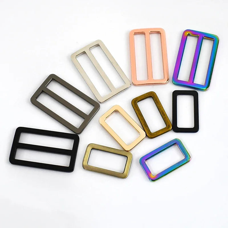 5/10Pcs 20-50mm Metal Ring Buckles for Bag Strap Tri Glide Slider Clasp Webbing Dog Belt Adjuster Hooks DIY Hardware Accessories Quick Pick Grocers