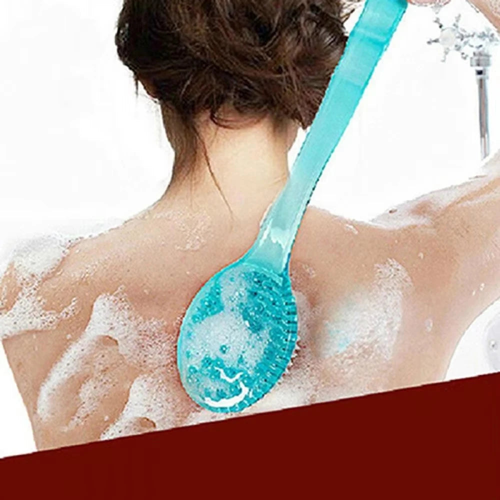 Back Body Bath Shower Sponge Scrubber Brushes With Handle Exfoliating Scrub Skin Massager Exfoliation Bathroom Brush Quick Pick Grocers