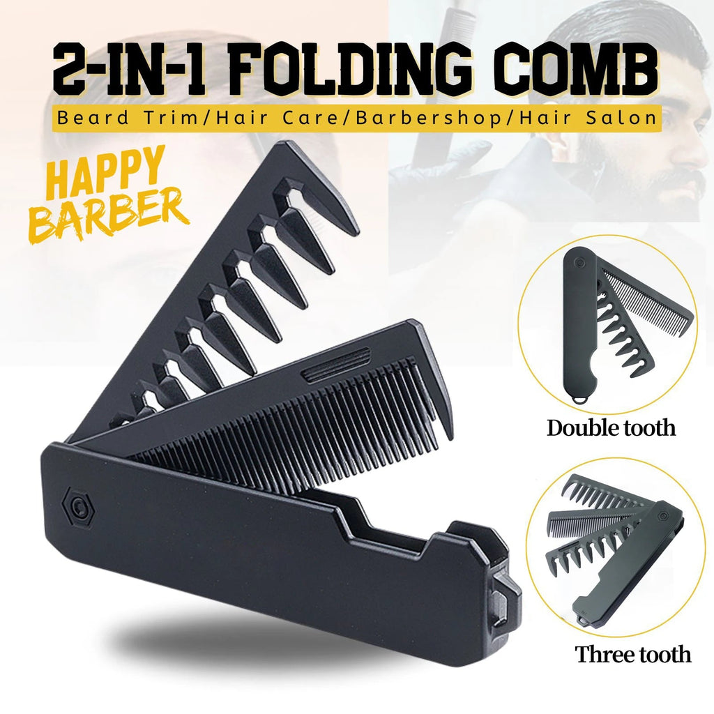 Mulitfunctional Folding Hair Comb Wide Tooth Oil Head Styling Beard Comb Hair Clipper Combs 1/2/3 In1 Portable Hairdressing Comb Quick Pick Grocers