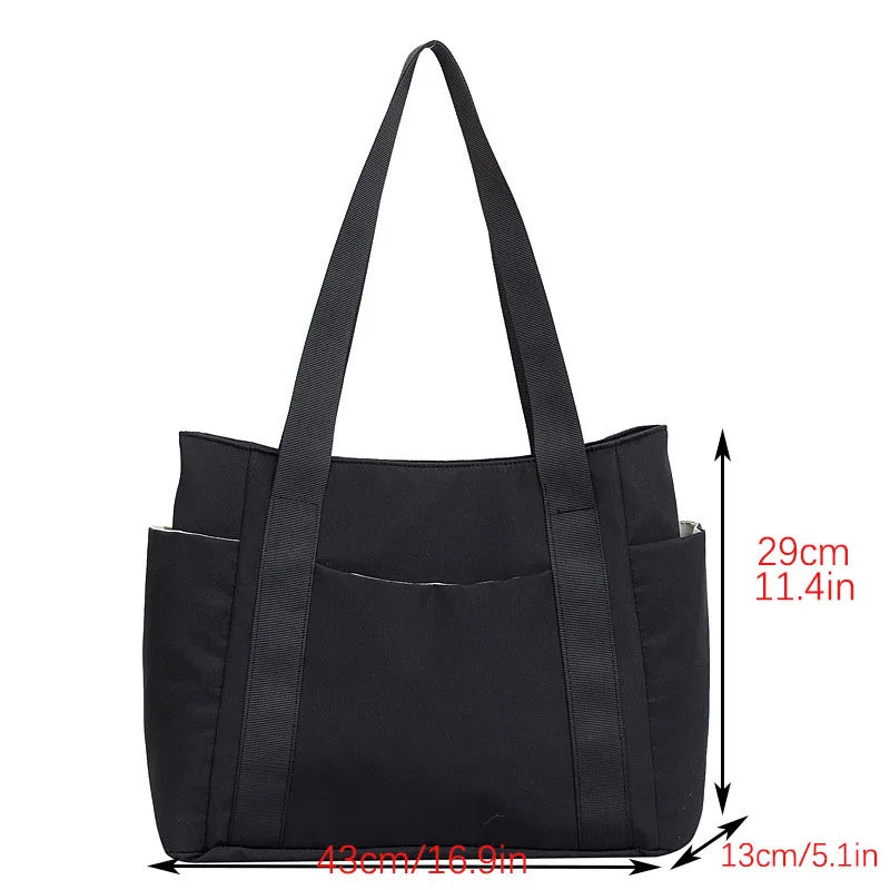 2024 New Handbags Casual Shopping Bags for Women Soft Canvas Big Capacity Tote Bag Messenger Big Mummy Shoulder Bag Ladies Quick Pick Grocers