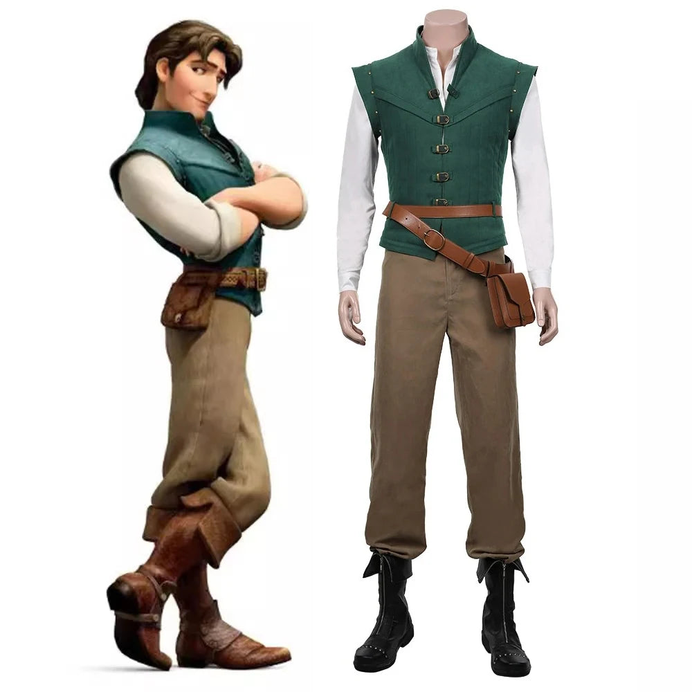 Flynn Rider Tangled Rapunzel Cosplay Costume Adult Carnival Uniform Halloween Anime Halloween Costumes Quick Pick Grocers