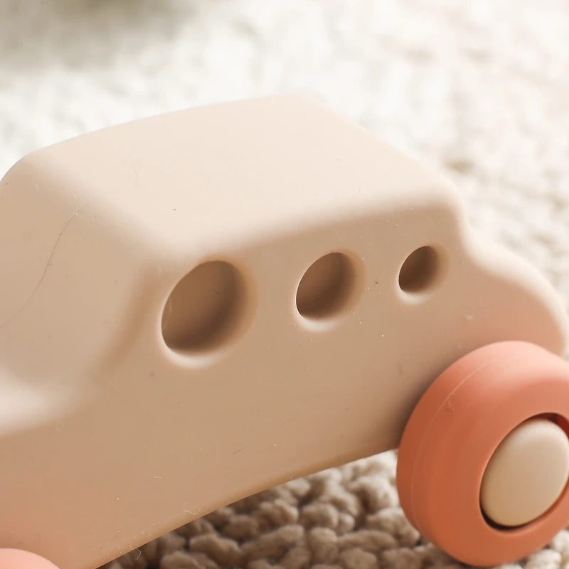 Baby Silicone Car Toys Montessori Baby Things Silicone Baby Teether Toy Car  0 12 Months Newborn Educational Toy Silicone Blocks Purest Peak