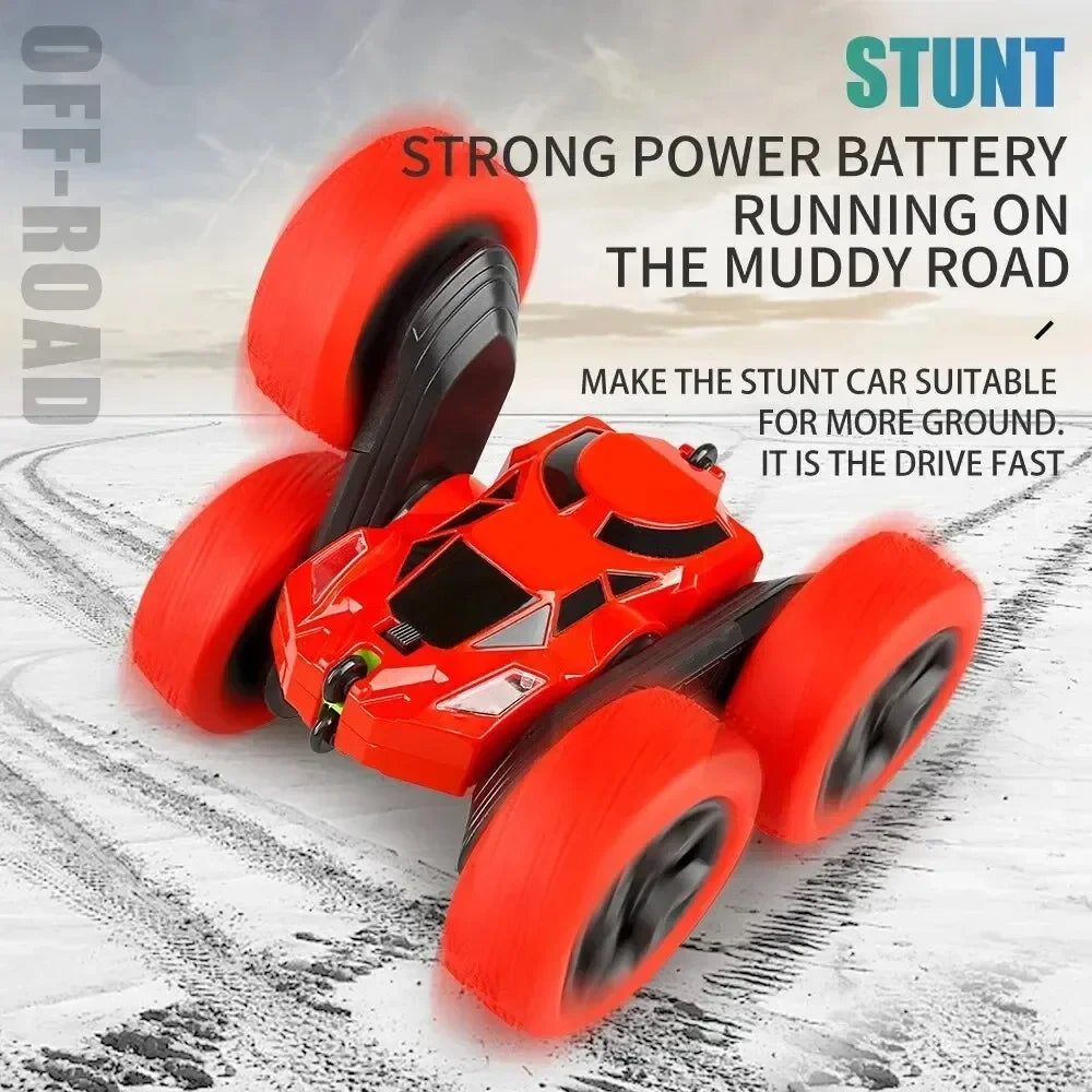 Rc Stunt Car Kids Double Sided Flip Remote Control Cars 2.4G High Speed 360° Rotation Drift Auto Toys Gifts for Boy Girl Econic Blanks