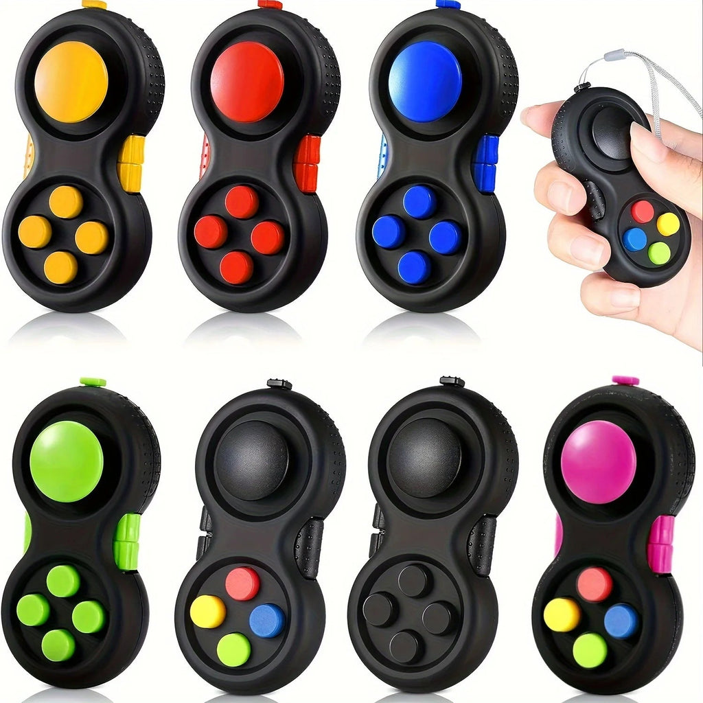 Fidget Pad with 8 Fidget Functions, Fidget Controller Stress Reducer, Fidget Toy Cube Relieves Stress and Anxiety Toys Quick Pick Grocers