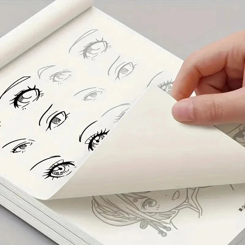 Anime Character Line Art Drawing Book for Beginners - 48 Pages of Simple Hand-Drawn Outlines for Tracing & Practice Painting Econic Blanks