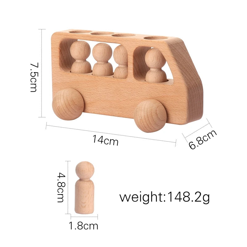Wooden Train Birthday Toy  Montessori Toys Baby Educational Toys  Wooden Trolley  Baby Learning Toys  Number Of Wood Baby's Toys Purest Peak