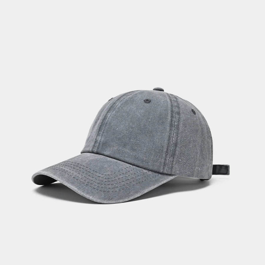 Sunscreen Water Washed MEN'S Baseball Cap with a Small Face, Retro Distressed and Versatile Trendy Duck Tongue Hat, MEN'S Big He Quick Pick Grocers