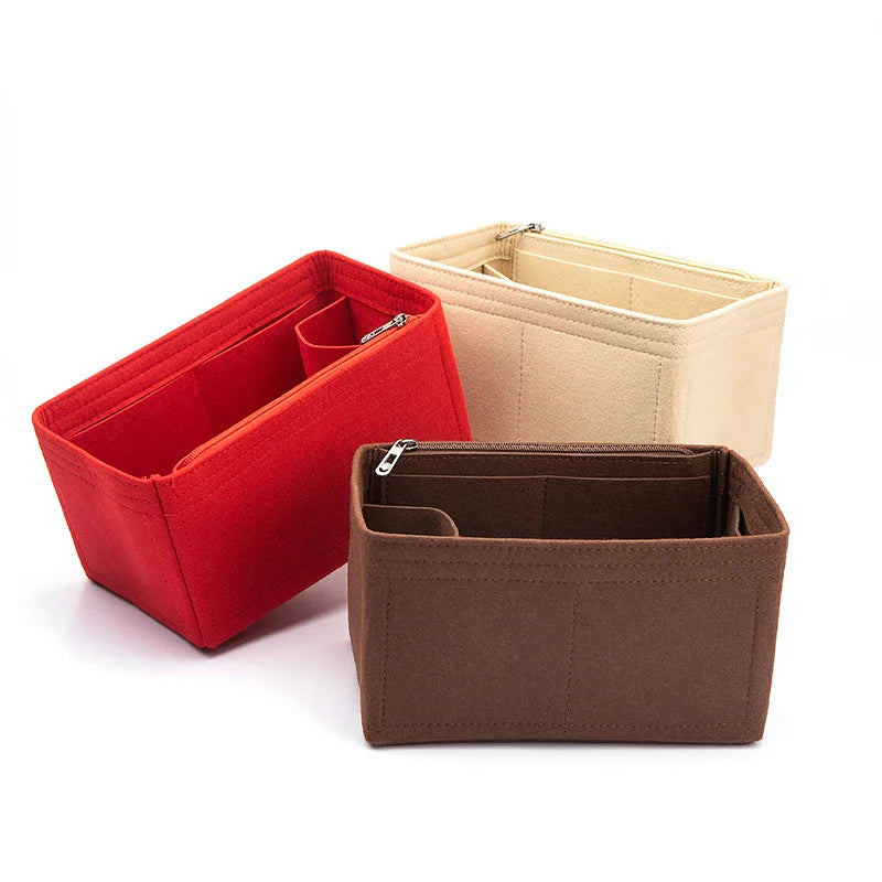 WUTA Felt Insert Bag Organizer For LV Speedy 20 25 30 35 Flap Handbag Inner Bag Makeup Travel Purse Storage Tote Bag Accessories Quick Pick Grocers