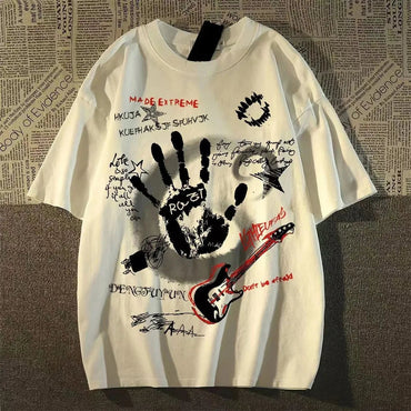 American Vintage Round Neck Short Sleeved T-shirt Men/Women Korean Inst Summer New Top Quick Pick Grocers
