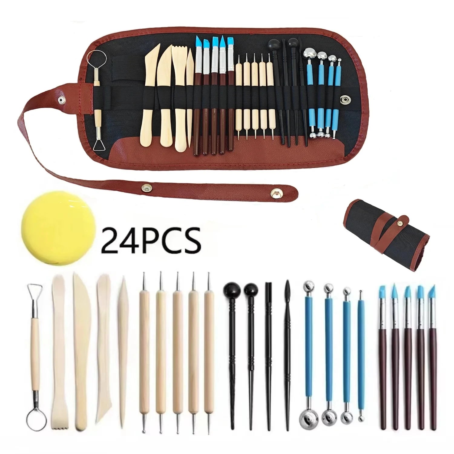 Pottery Clay Sculpting Tools Kit 8-61 Pcs/Set, Ceramic Wax Clays Carving Tools for Art Craft Pottery Sculpting Modeling Tool Set Econic Blanks