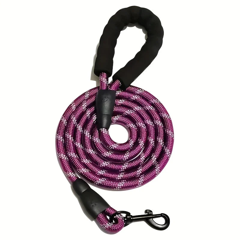 Reflective Dog Leash With Comfortable Padded Handle - Double Heavy Duty Traction Rope For Strong Dogs - Enhance Safety And Contr Econic Blanks