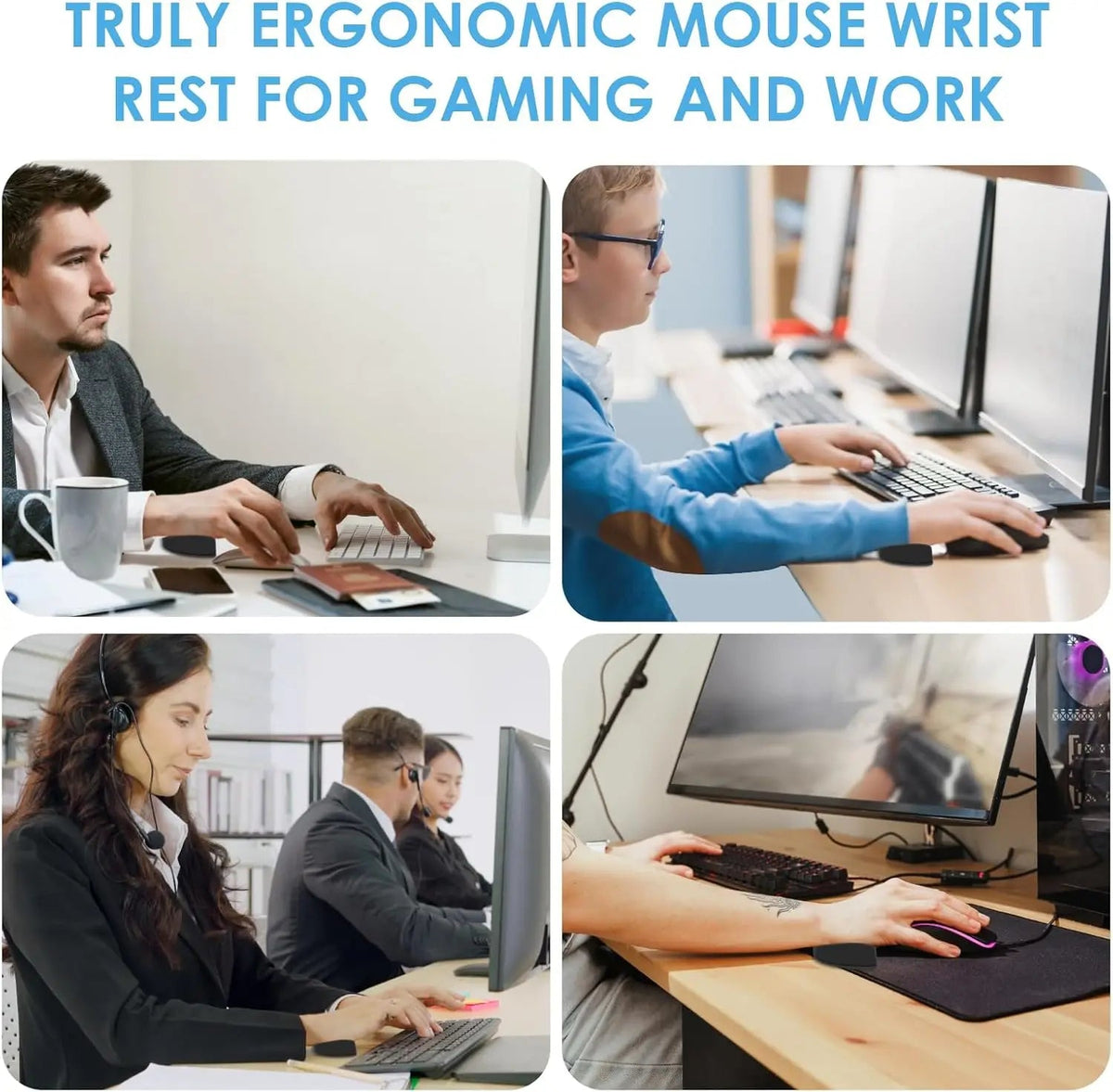 Gliding Wrist Rest, Ergonomic Wrist Rest for Mouse Gliding Palm Rest for Right  Relieve Hand Fatigue for Office Work Gaming Quick Pick Grocers