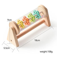 Montessori Rain Stick Toy for Babies Wooden Rainmaker Musical Shaker,Sensory Educational Instrument for Toddlers 6-12 Months Purest Peak
