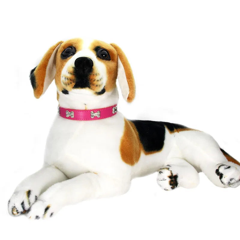 Bone Leather Durable Pet Dog Collars Puppy Pug Collars for Small Large Dog Chihuahua Cat Accessories Pet Collar for Small Dogs Quick Pick Grocers