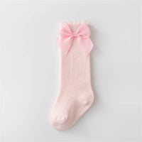 Lawadka Cotton Baby Girls Socks With Bows Knee High Children Princess Socks For Girls Toddler Kids Long Sock Autumn 0-7Years Old Quick Pick Grocers