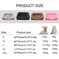 Square Dog Bed Plush Pet Bed Winter Thickened Pad House for Dogs Bed Cat Sofa for Flyffy Dogs Sleeping Bed Sofa Removable Mat Quick Pick Grocers