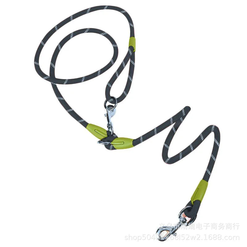 Reflective Nylon Leashes Pet Dogs Chain Traction Rope Leads for Running Dog Walking Free Hands Rope Chain for Small Large Dogs Quick Pick Grocers