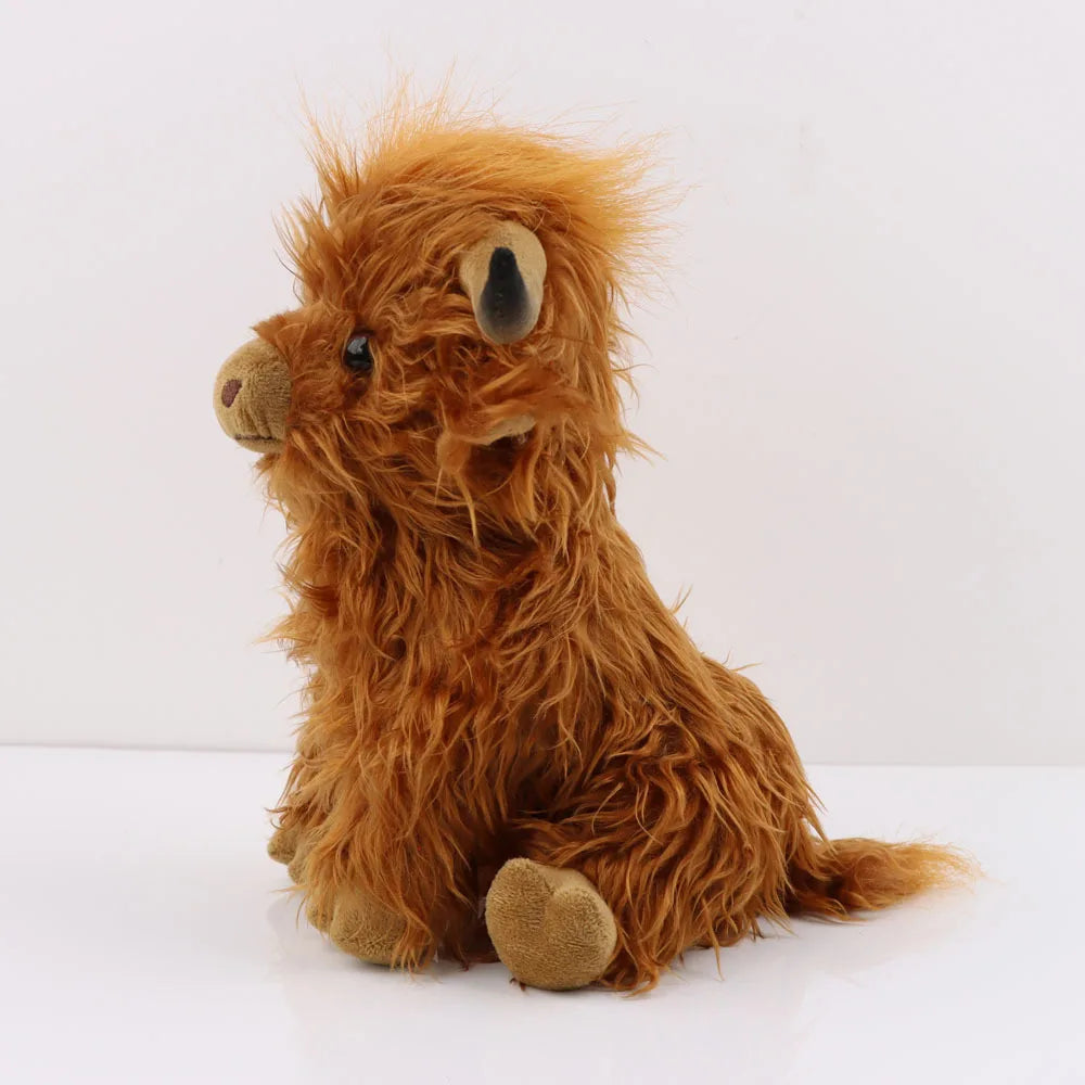 Highland Cow Plush Toy - Adorable Realistic Stuffed Animal with Long Fluffy Hair, Soft Cuddly Gift for Kids, Children & Collecto Purest Peak