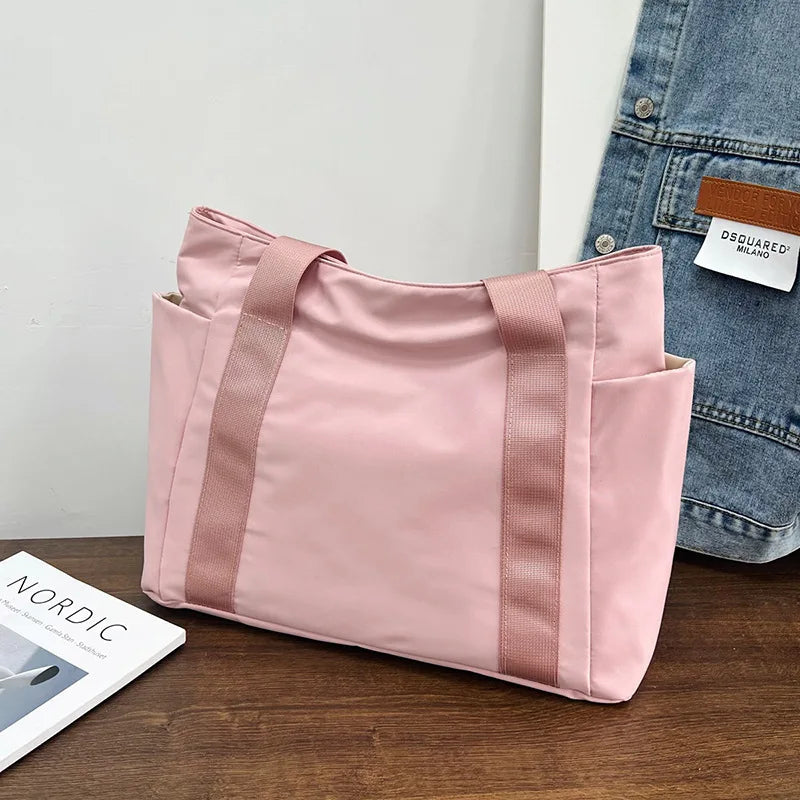 2024 New Handbags Casual Shopping Bags for Women Soft Canvas Big Capacity Tote Bag Messenger Big Mummy Shoulder Bag Ladies Quick Pick Grocers
