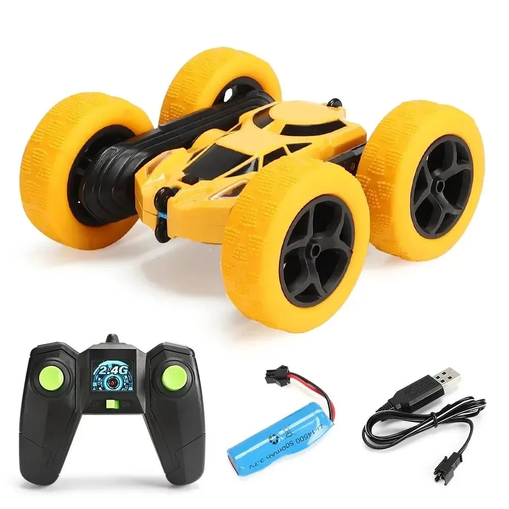 Rc Stunt Car Kids Double Sided Flip Remote Control Cars 2.4G High Speed 360° Rotation Drift Auto Toys Gifts for Boy Girl Econic Blanks