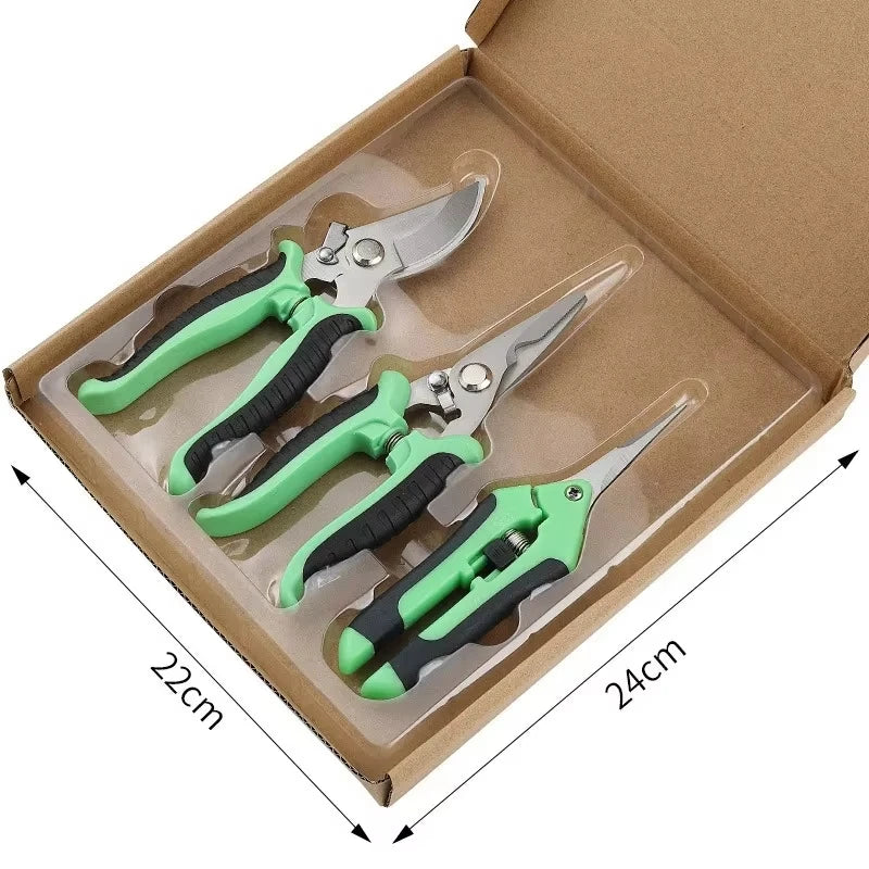 190mm Straight Head Pruning Shears Non-slip HandleStainless Steel Outils Manuels Household Bonsai Garden Scissors Pruing Shear