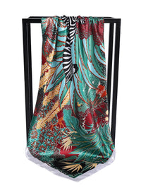 Luxury Brand Square Silk Scarf Women Satin Print Hijab Scarves Muslim Pareo Bandana Female Shawl Wrap Headband Foulard 90*90cm Quick Pick Grocers